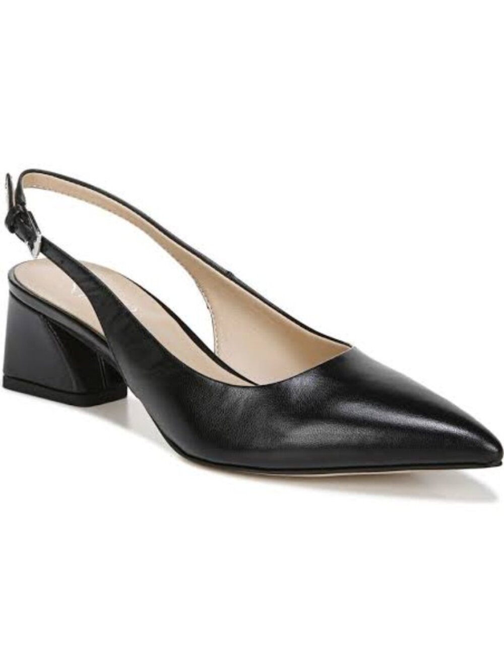 FRANCO SARTO Racer Slingback Pointed Toe Pump 8.5 BLACK NWOT
